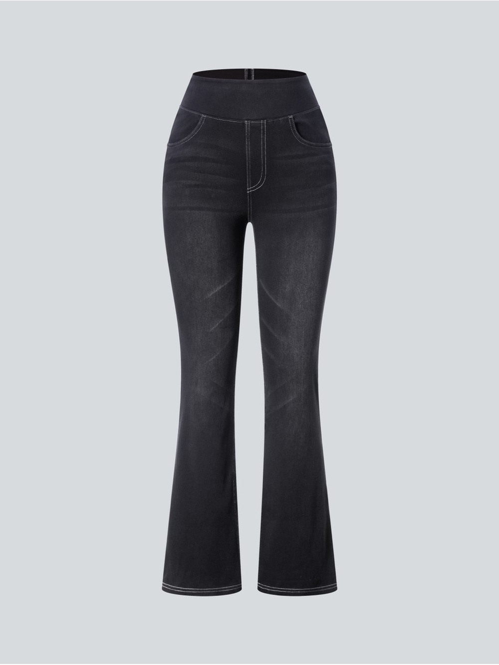 Halara High Waisted Pockets Washed Casual Bootcut Jeans Size Large